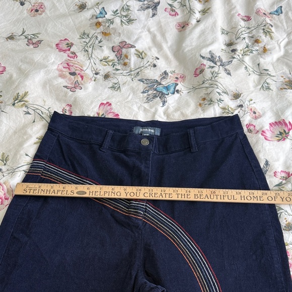 Modcloth Navy Lightweight Corduroy with Rainbow Stripe - Picture 9 of 9